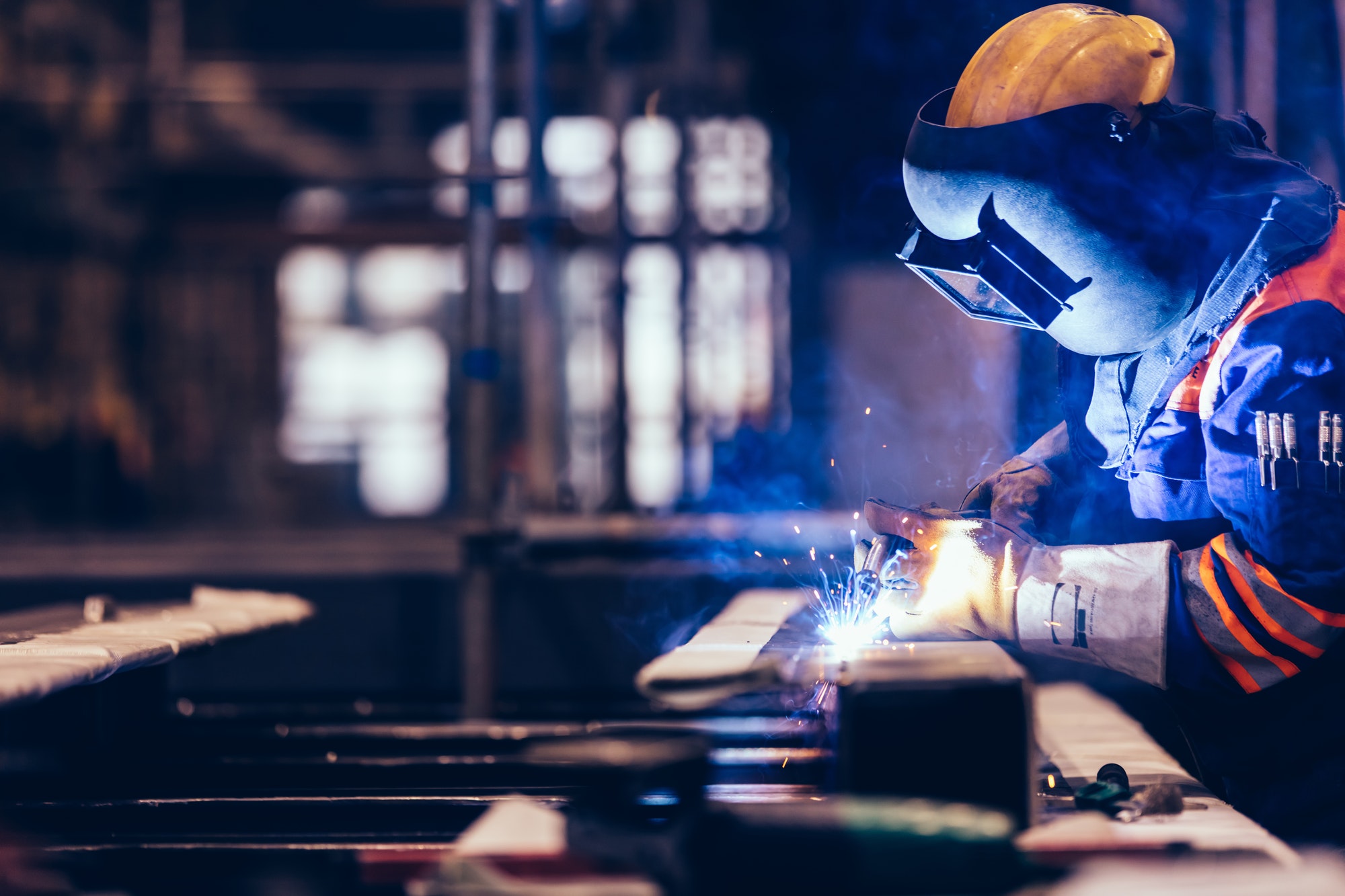 Heavy fabrication at the Fluidline Hydro works in Kundli