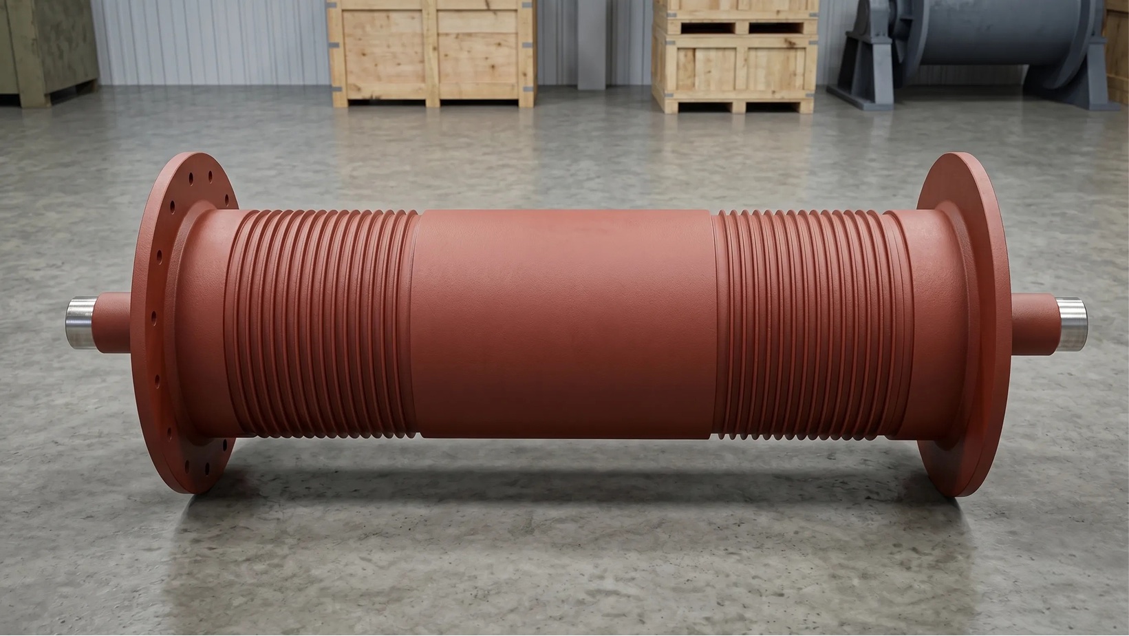 Wire rope drum — engineering render